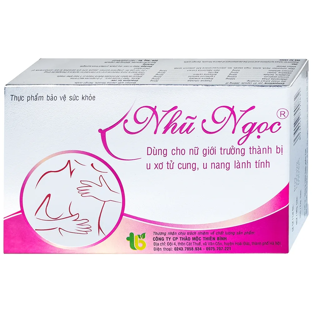Hình ảnh Viên uống Nhũ Ngọc Thiên Bình hỗ trợ điều trị u vú, điều hòa kinh nguyệt (3 vỉ x 10 viên)