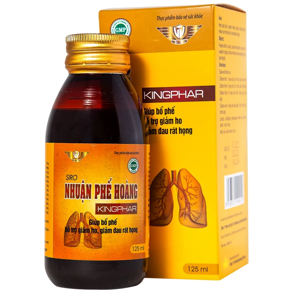 Hình ảnh Siro Nhuận Phế Hoàng Kingphar hỗ trợ giảm ho, giảm đờm (125ml)