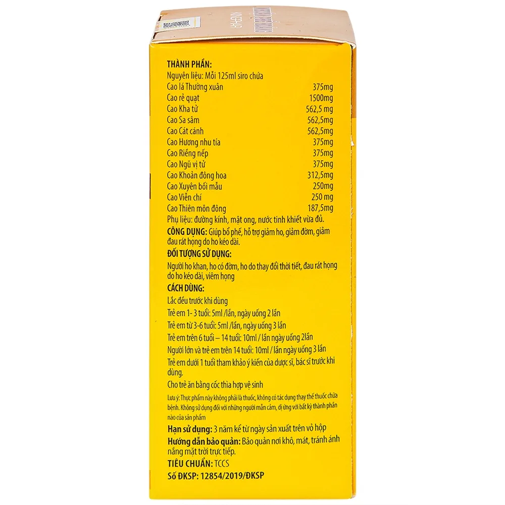 Hình ảnh Siro Nhuận Phế Hoàng Kingphar hỗ trợ giảm ho, giảm đờm (125ml)