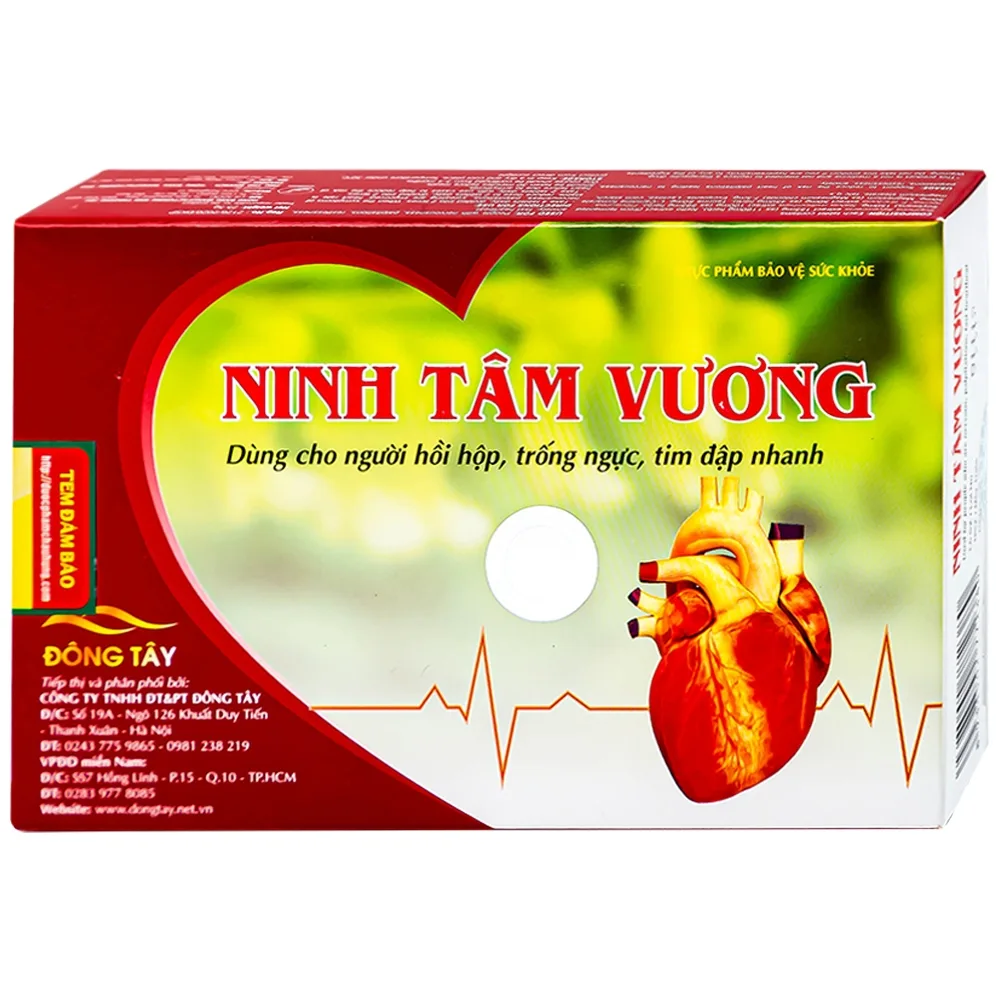 Hình ảnh Viên uống Ninh Tâm Vương Hồng Bàng dùng cho người hồi hộp, trống ngực, tim đập nhanh (3 vỉ x 10 viên)