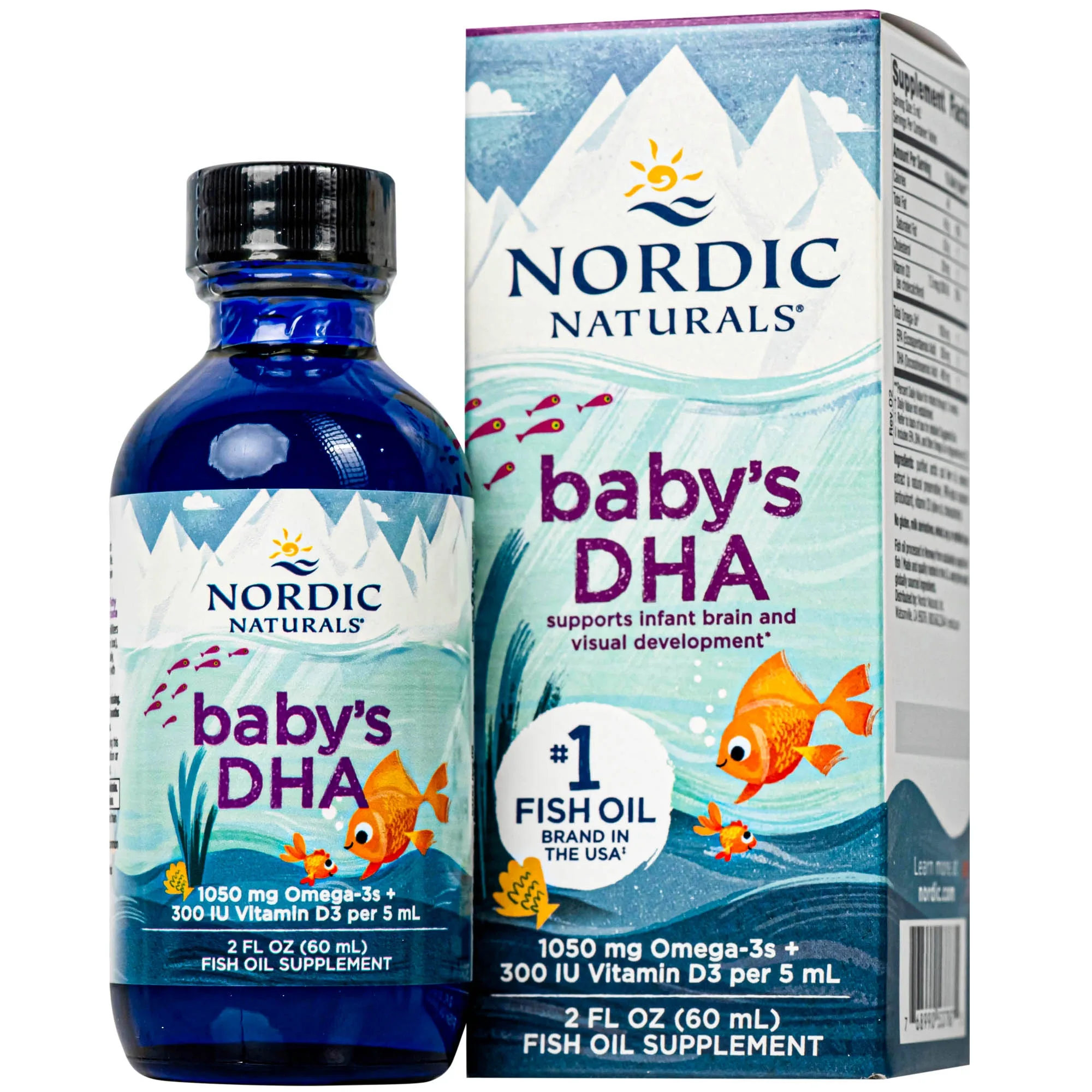 Hình ảnh Dung dịch hỗ trợ cải thiện thị lực cho trẻ từ 0 tháng tuổi Nordic Naturals Baby's DHA (60ml)
