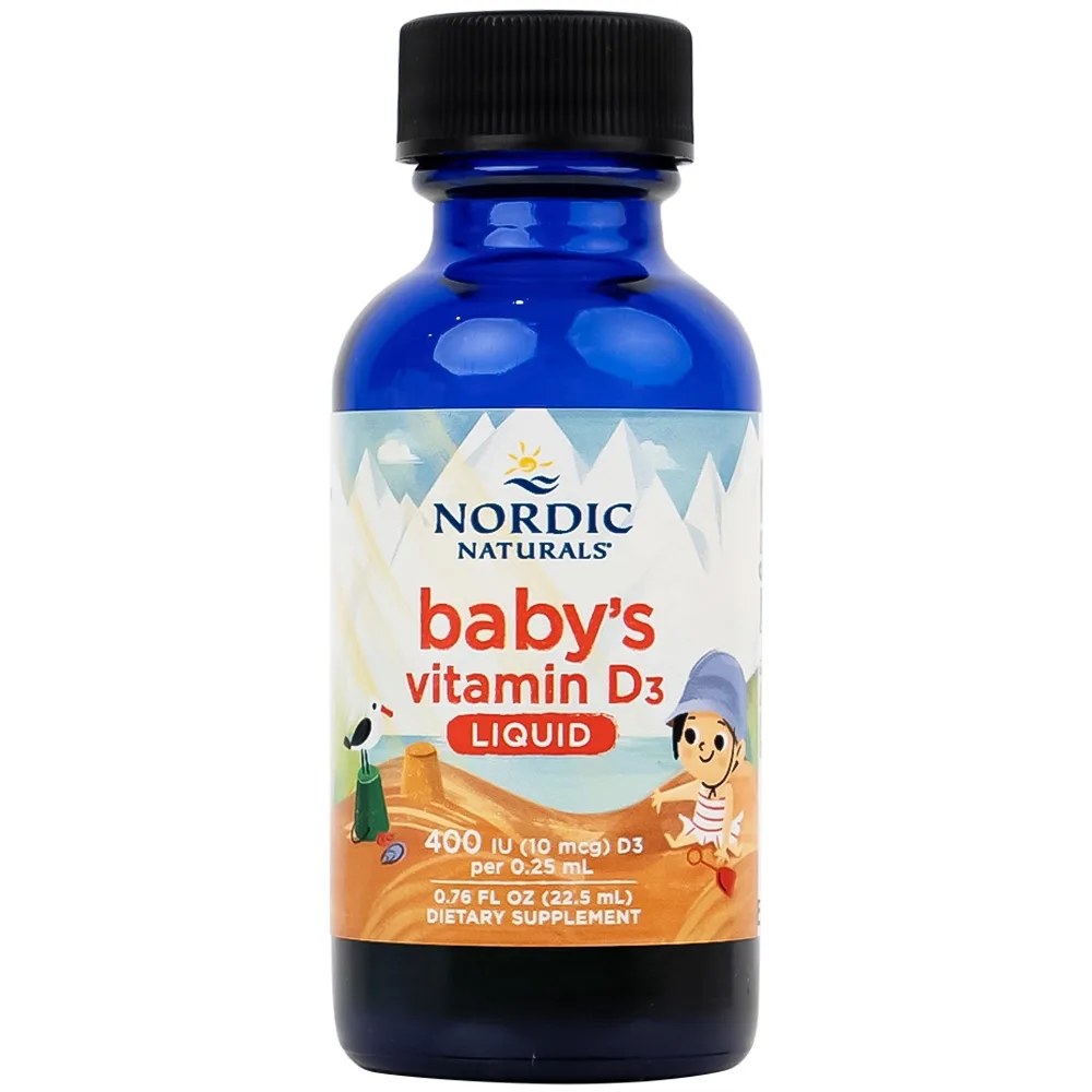 Hình ảnh Dung dịch Nordic Naturals Baby's Vitamin D3 22.5ml bổ sung Vitamin D, tăng cường hấp thu canxi vào xương