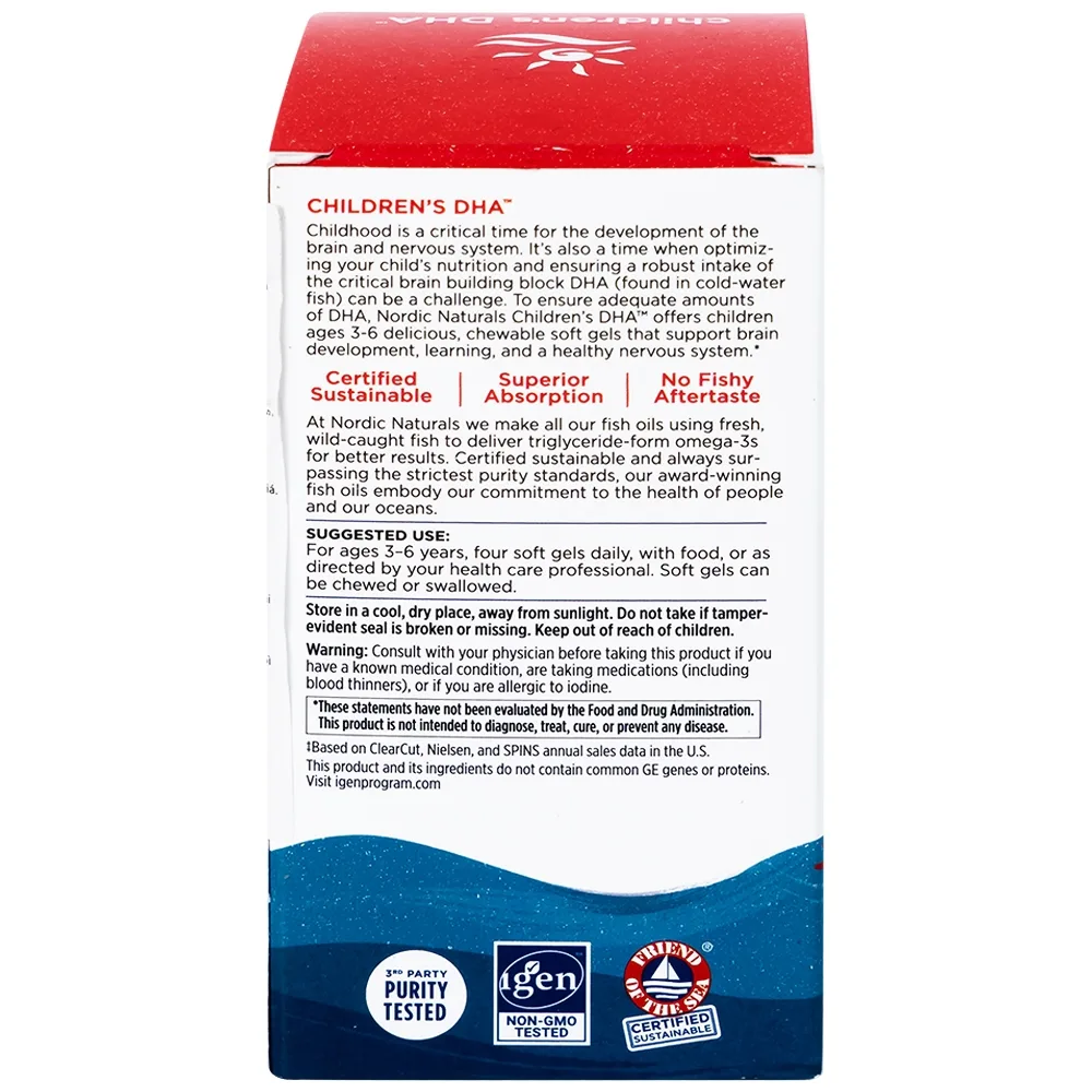 Hình ảnh Viên nang mềm Nordic Naturals Children's DHA Strawberry Flavor tăng cường sức đề kháng, tốt cho não bộ (180 viên)