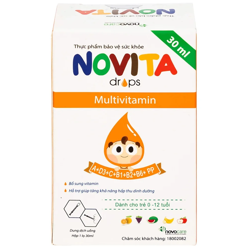 Hình ảnh Dung dịch uống Novita Drops 30ml Novocare bổ sung vitamin, hỗ trợ tăng khả năng hấp thu dinh dưỡng