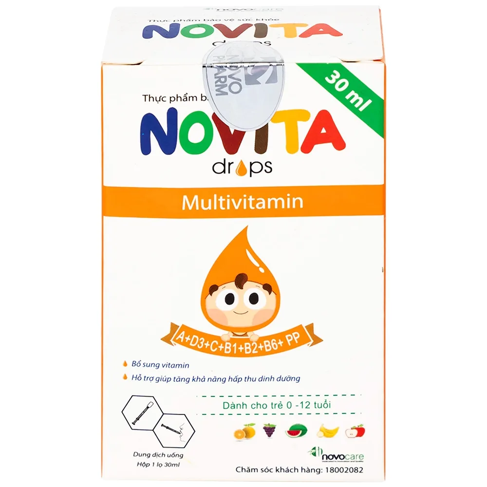 Hình ảnh Dung dịch uống Novita Drops 30ml Novocare bổ sung vitamin, hỗ trợ tăng khả năng hấp thu dinh dưỡng