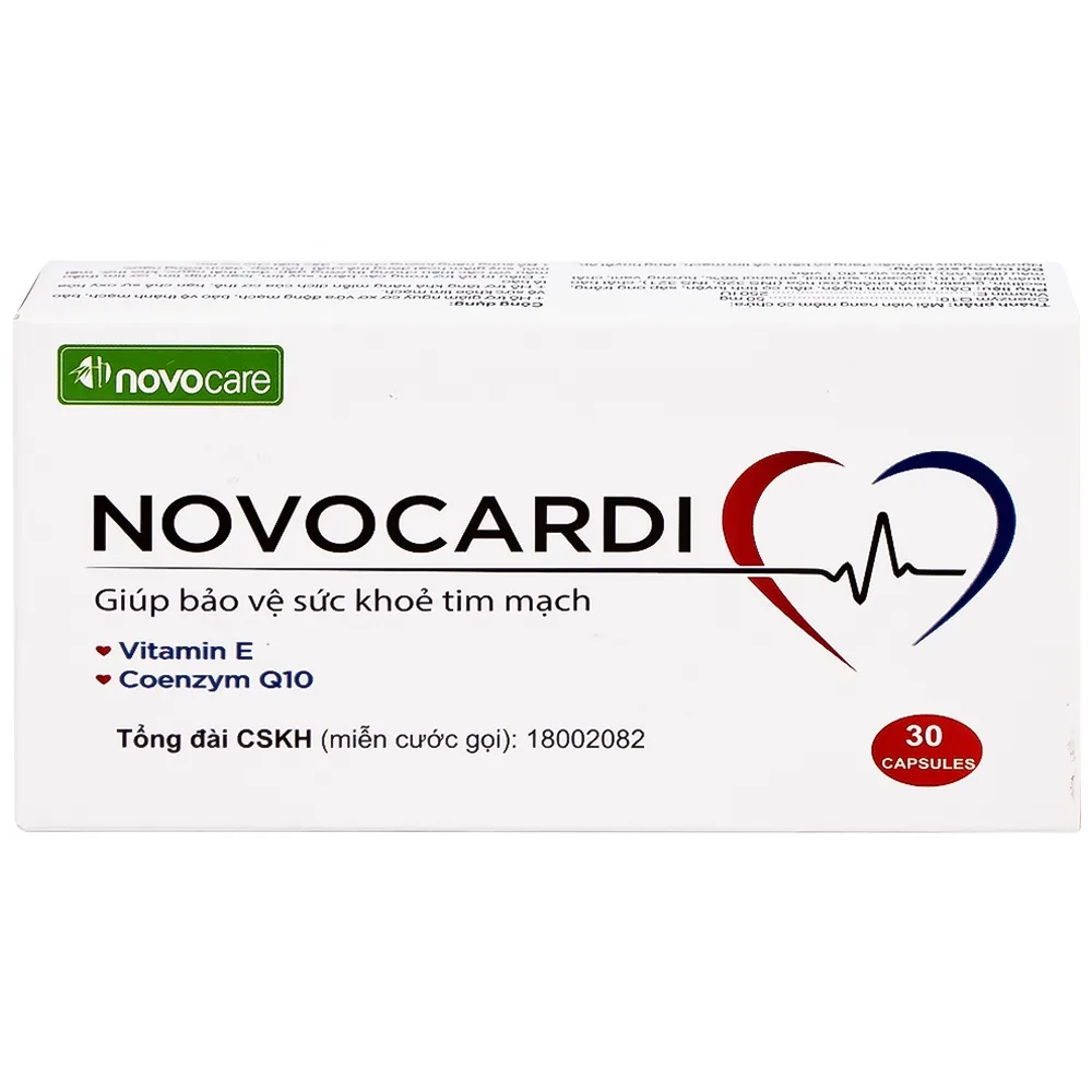 Hình ảnh Viên uống Novocardi Novocare hỗ trợ giảm nguy cơ xơ vữa động mạch, bảo vệ thành mạch (30 viên)