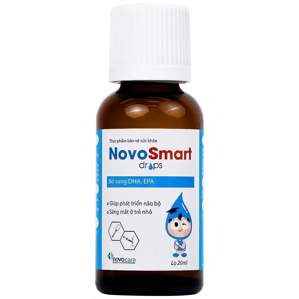 Hình ảnh Dung dịch uống NovoSmart Drops 20ml Novocare bổ sung DHA, EPA, phát triển não bộ  