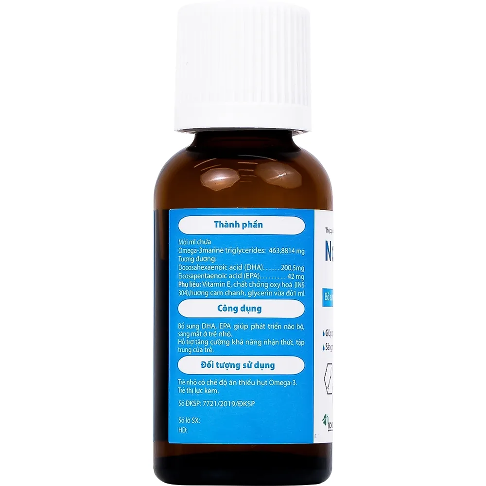 Hình ảnh Dung dịch uống NovoSmart Drops 20ml Novocare bổ sung DHA, EPA, phát triển não bộ  