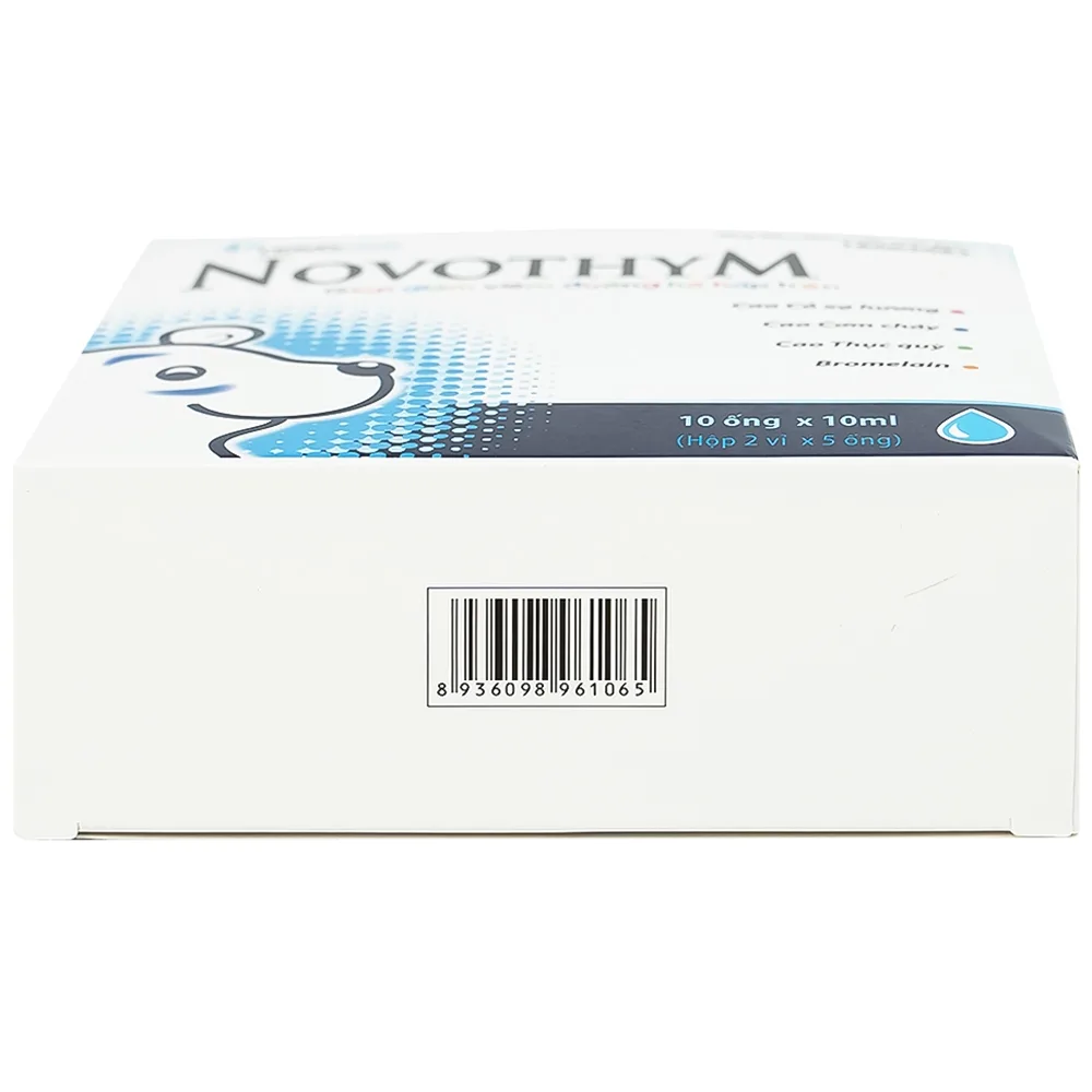 Hình ảnh Dung dịch uống Novothym Novocare tăng sức đề kháng, giảm cảm cúm, viêm họng (2 vỉ x 5 ống)