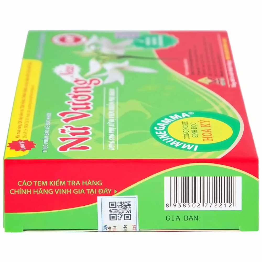 Hình ảnh Viên nén Nữ Vương Vinh Gia hỗ trợ làm giảm nguy cơ viêm âm đạo, cổ tử cung (3 vỉ x 10 viên)