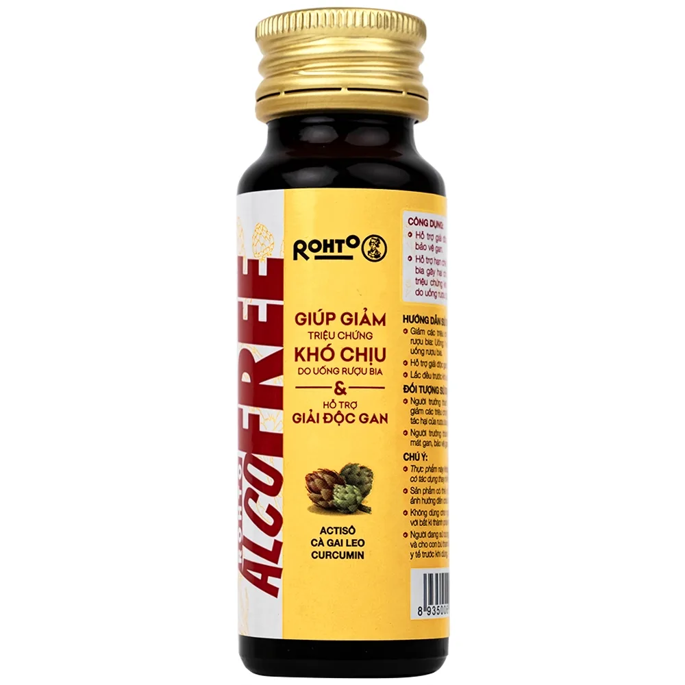 Hình ảnh Dung dịch Alcofree Rohto giảm các triệu chứng khó chịu do uống rượu bia (50ml)