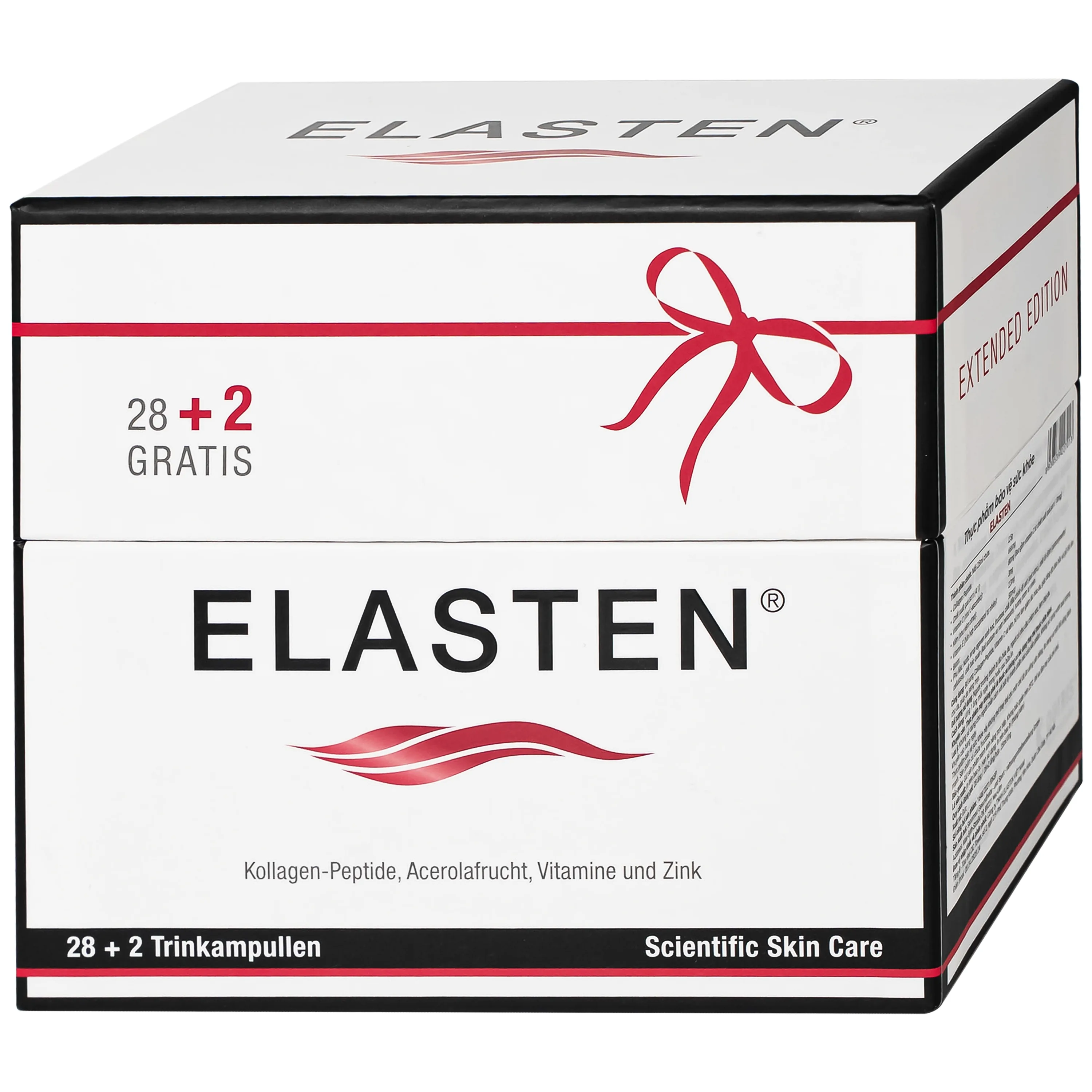 Hình ảnh Nước uống bổ sung Collagen-Peptide, giúp giảm lão hóa da, tăng độ đàn hồi và giữ ẩm cho da, giúp da sáng mịn Elasten (28+2 ống x 25ml)