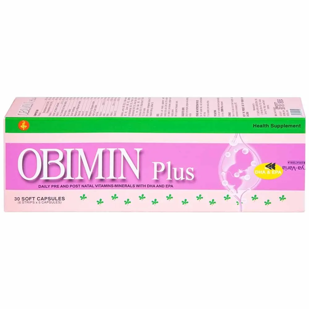 Hình ảnh Viên uống Obimin Plus bổ sung các vitamin và khoáng chất (6 vỉ x 5 viên)