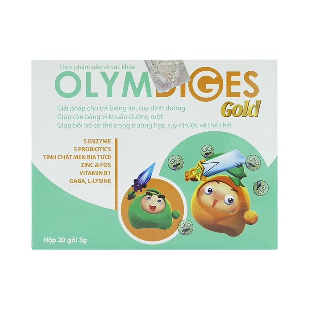 Hình ảnh Cốm Olymdiges Gold Olympus bổ sung men tiêu hóa và các vi khuẩn có lợi đường ruột (20 gói x 3g)