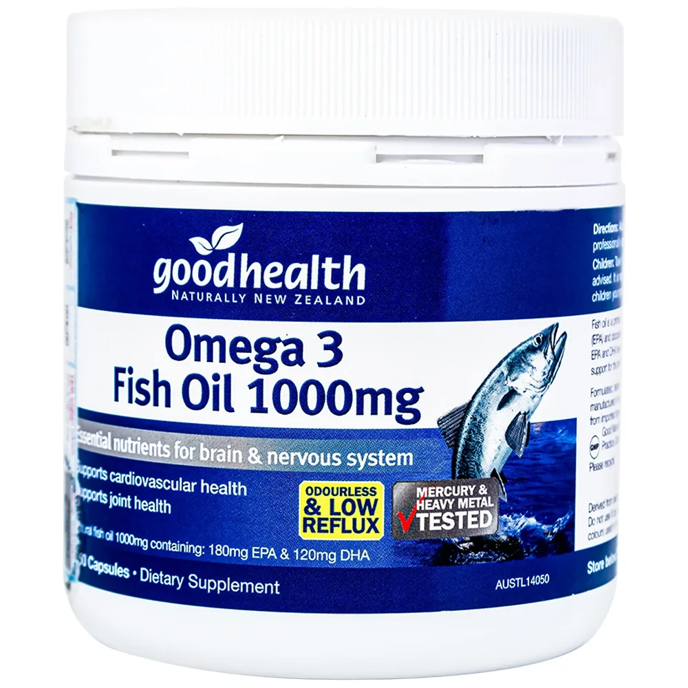 Hình ảnh Viên uống Omega 3 Fish Oil 1000mg Good Health giúp phát triển não bộ, tốt cho mắt và tim mạch (150 viên)