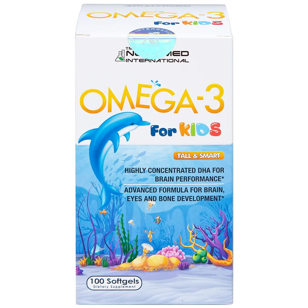 Hình ảnh Viên uống Omega-3 For Kids Nutrimed giúp trẻ phát triển trí não, thị lực (100 viên)