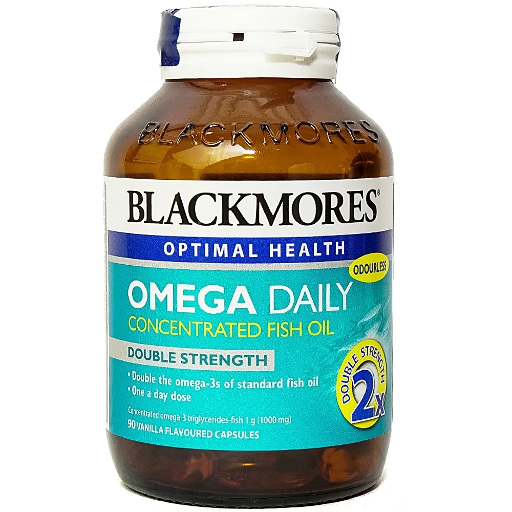 Hình ảnh Viên dầu cá Blackmores Omega Daily Concentrated Fish Oil bổ sung omega 3, nâng cao sức khỏe (90 viên)