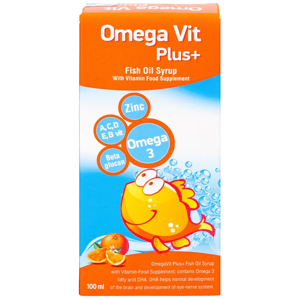 Hình ảnh Siro Omega Vit Plus+ Botafarma hỗ trợ tăng khả năng chống oxy hóa, tốt cho não bộ và mắt (100ml)