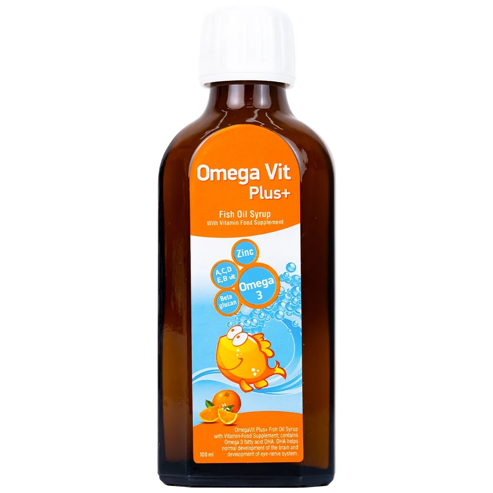 Hình ảnh Siro Omega Vit Plus+ Botafarma hỗ trợ tăng khả năng chống oxy hóa, tốt cho não bộ và mắt (100ml)