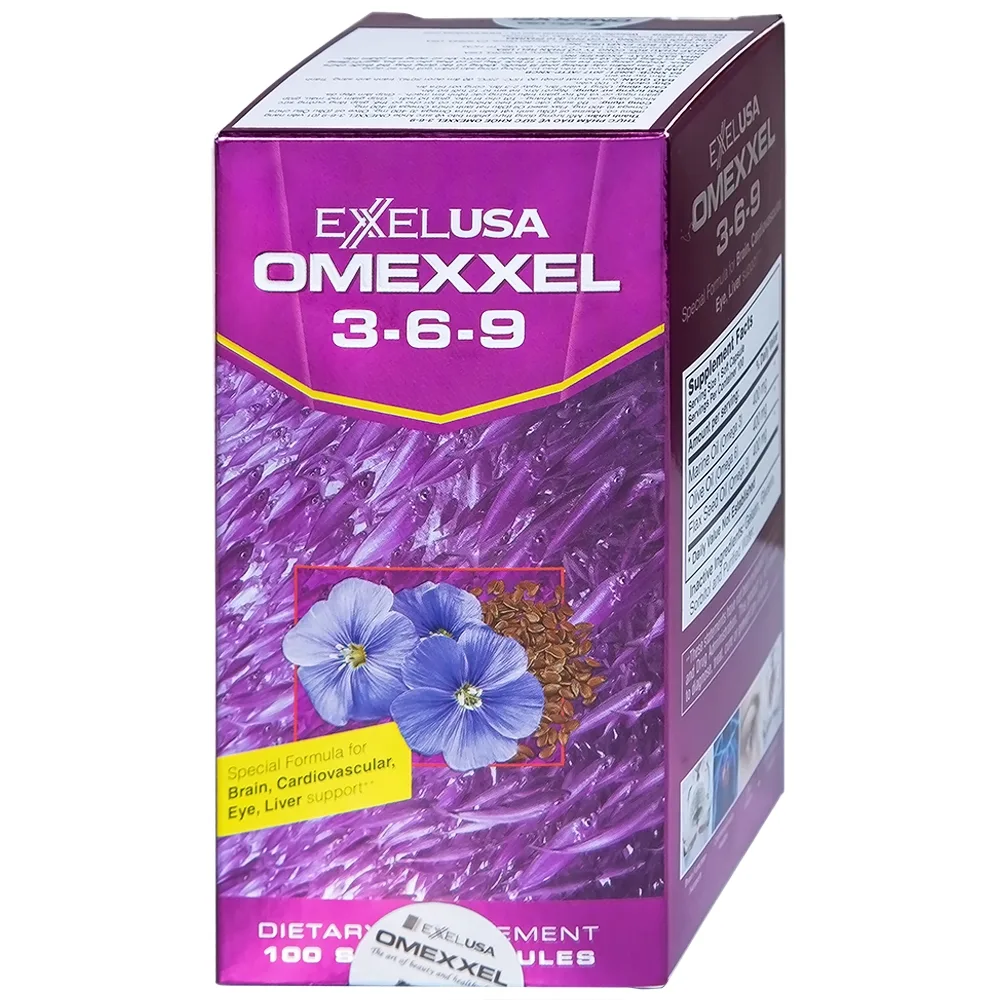 Hình ảnh Viên uống Omexxel 3-6-9 Excelife tốt cho trí não, giúp bổ mắt (100 viên)