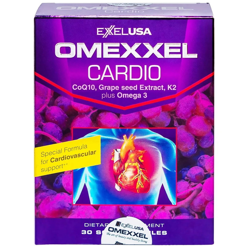 Hình ảnh Viên nén Omexxel Cardio Excelife hỗ trợ tăng cường khả năng chống oxy hóa, hạn chế xơ vữa động mạch (3 vỉ x 10 viên)