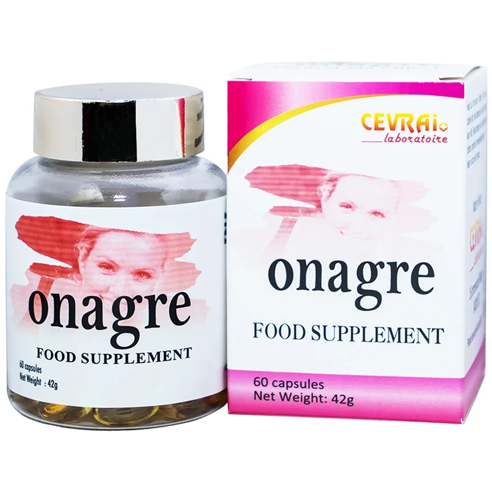 Hình ảnh Viên uống Onagre Cevrai hỗ trợ làm giảm triệu chứng tiền kinh nguyệt, tiền mãn kinh và mãn kinh (60 viên)