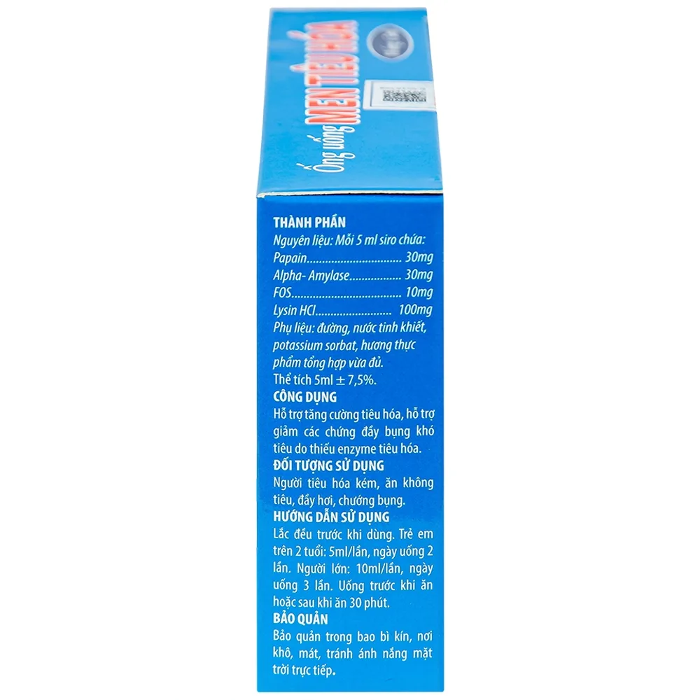 Hình ảnh Ống uống Men Tiêu Hóa Kingphar hỗ trợ giảm đầy bụng, ợ hơi, khó tiêu (10 ống x 5ml)