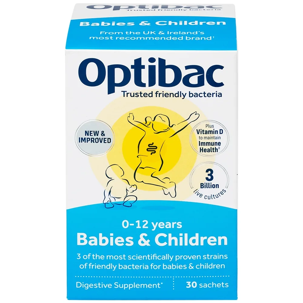 Hình ảnh Bột Optibac Babies and Children Optibac Probiotics bổ sung lợi khuẩn cho đường ruột, hỗ trợ tiêu hóa (30 gói)