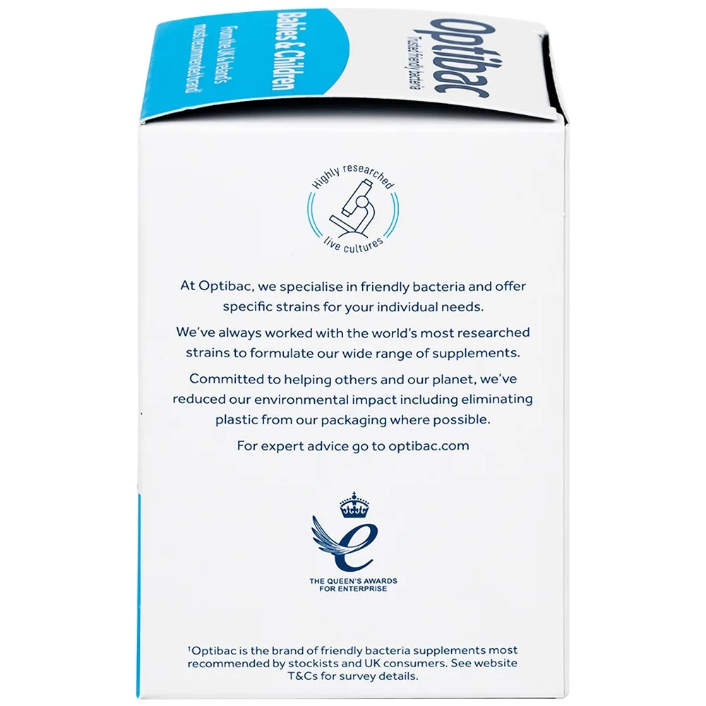 Hình ảnh Bột Optibac Babies and Children Optibac Probiotics bổ sung lợi khuẩn cho đường ruột, hỗ trợ tiêu hóa (30 gói)