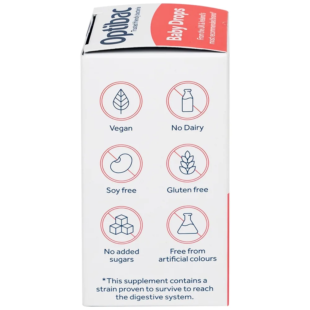 Hình ảnh Dung dịch Baby Drops 10ml Optibac Probiotics bổ sung lợi khuẩn cho đường ruột, hỗ trợ tiêu hóa