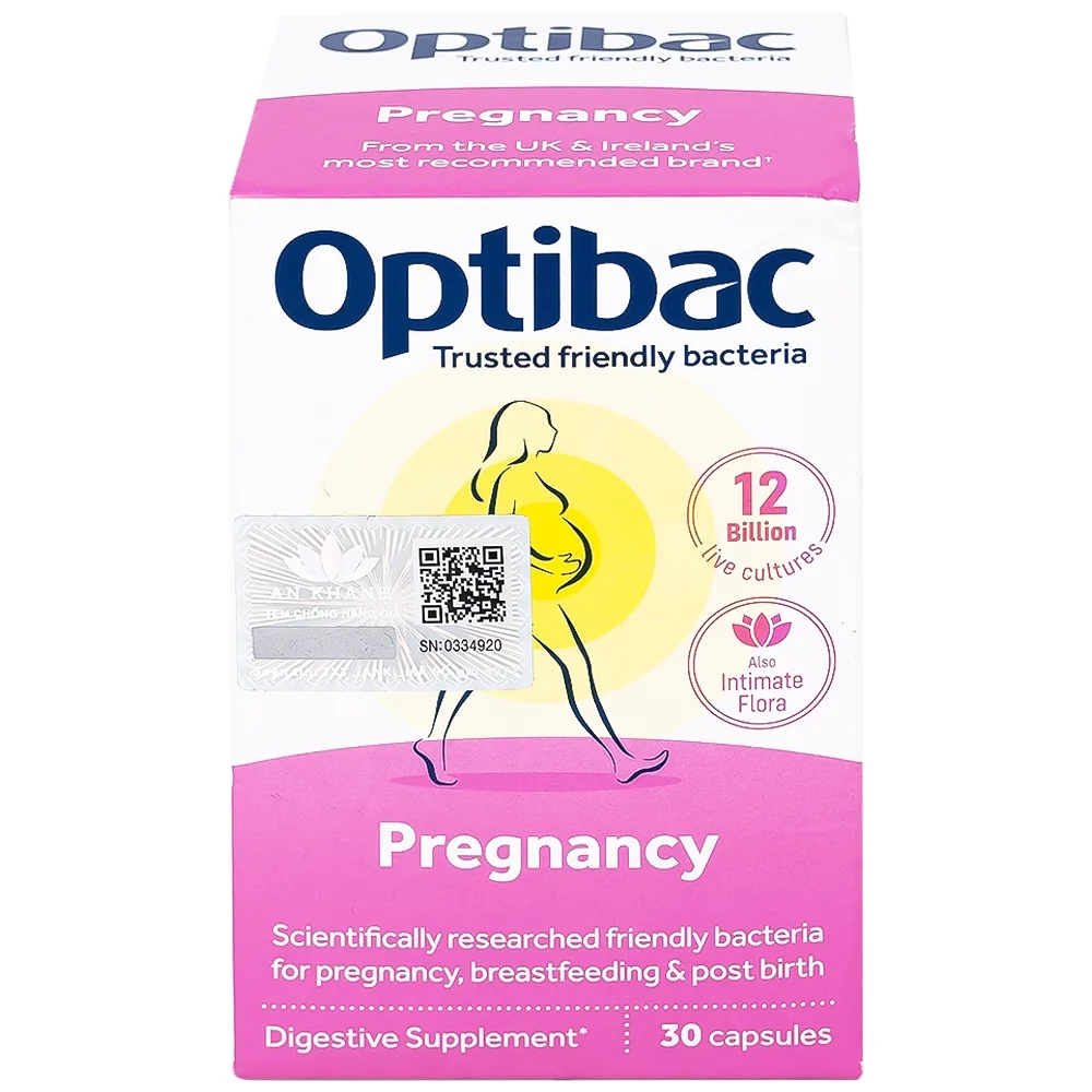 Hình ảnh Viên uống Optibac Pregnancy bổ sung lợi khuẩn cho đường ruột, hỗ trợ tiêu hóa (30 viên)