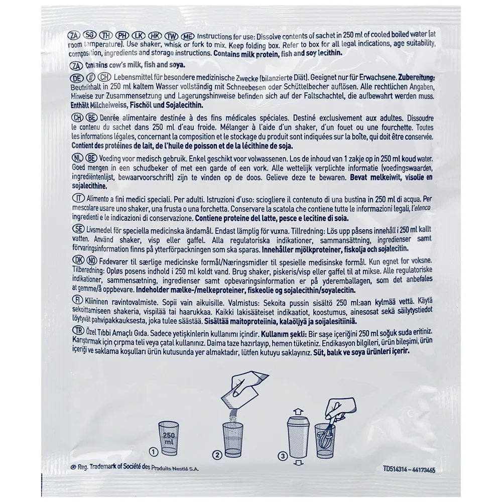 Hình ảnh Sữa Oral Impact Powder bổ sung dinh dưỡng, tăng cường miễn dịch trước và sau phẫu thuật (5 gói x 74g)