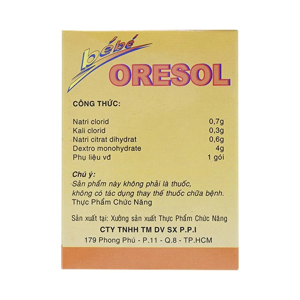 Hình ảnh Bột pha Oresol BéBé Pharco giúp bù nước và bổ sung chất điện giải (40 gói x 5.6g)