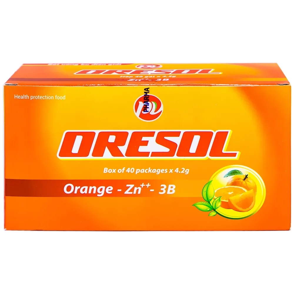 Hình ảnh Bột pha Oresol Cam Phúc Vinh giúp bù nước và bổ sung chât điện giải (40 gói x 4.2g)