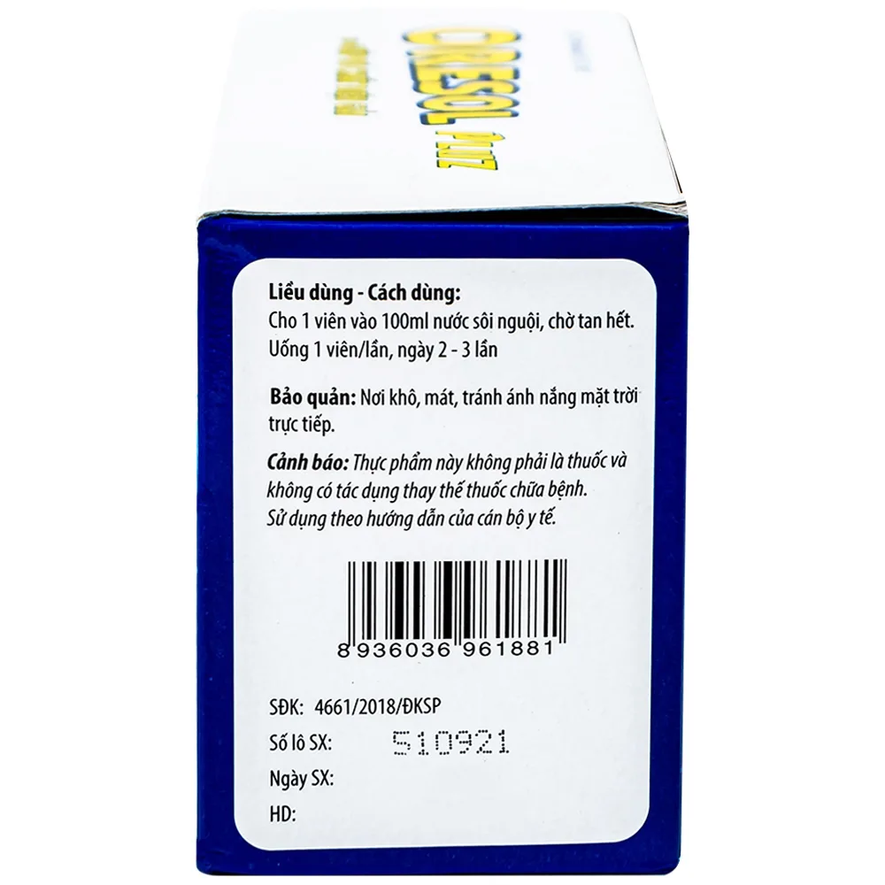 Hình ảnh Viên sủi Oresol Pluz Hadiphar giúp bù chất điện giải (10 viên)