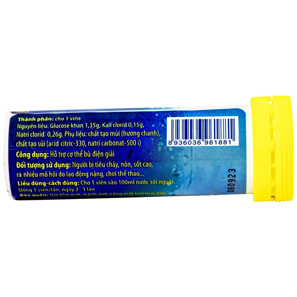 Hình ảnh Viên sủi Oresol Pluz Hadiphar giúp bù chất điện giải (10 viên)