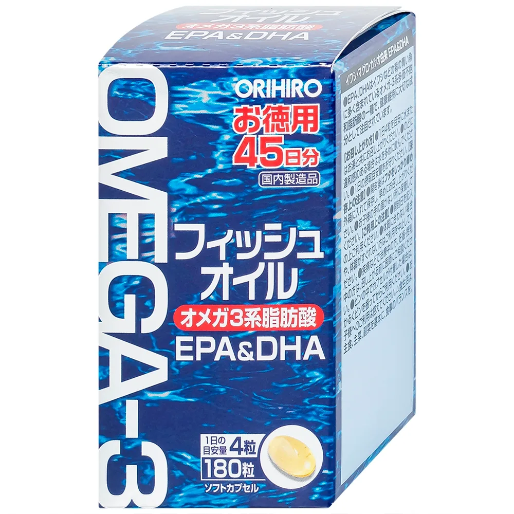 Hình ảnh Viên uống Orihiro Fish Oil hỗ trợ tốt cho não bộ và thị lực (180 viên)