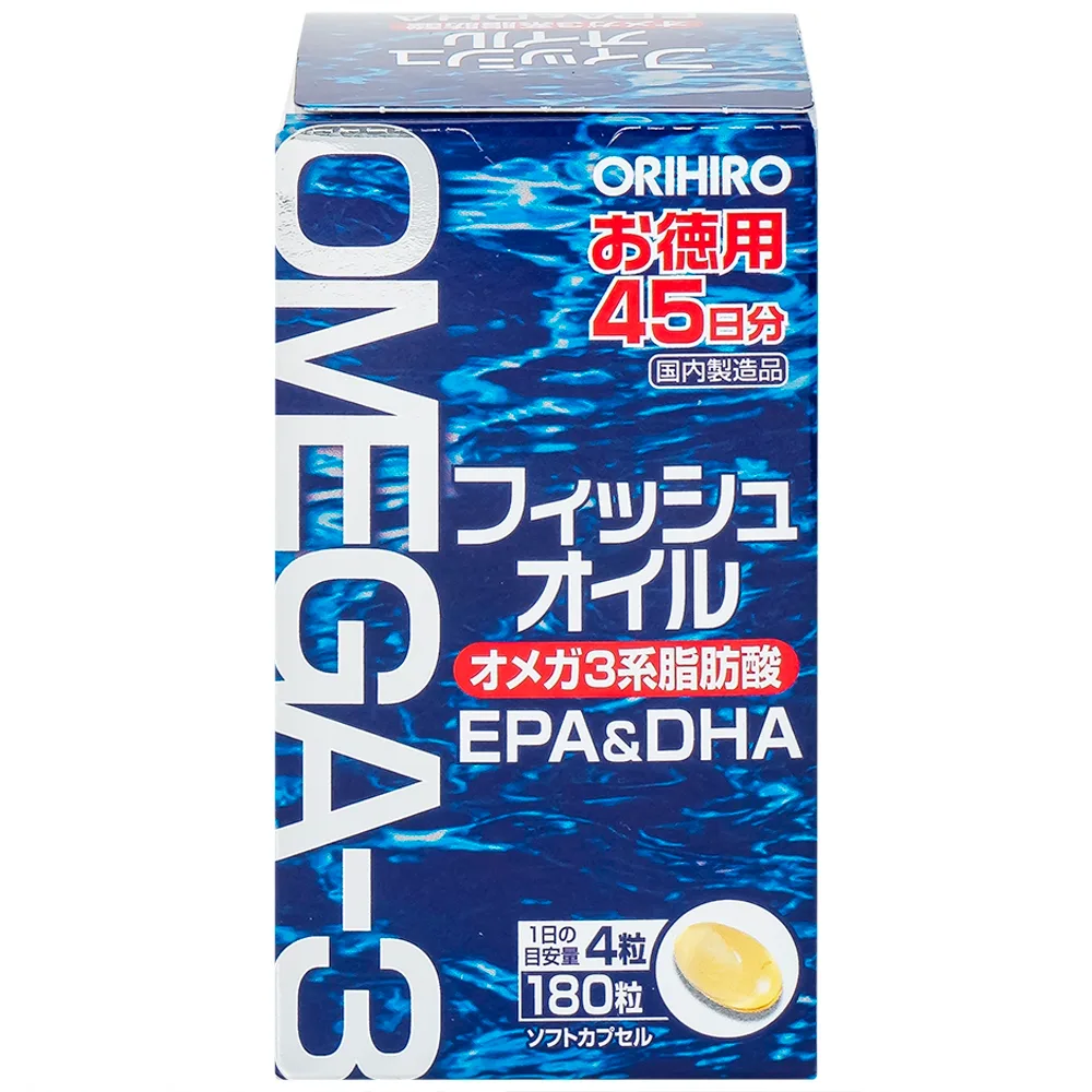 Hình ảnh Viên uống Orihiro Fish Oil hỗ trợ tốt cho não bộ và thị lực (180 viên)