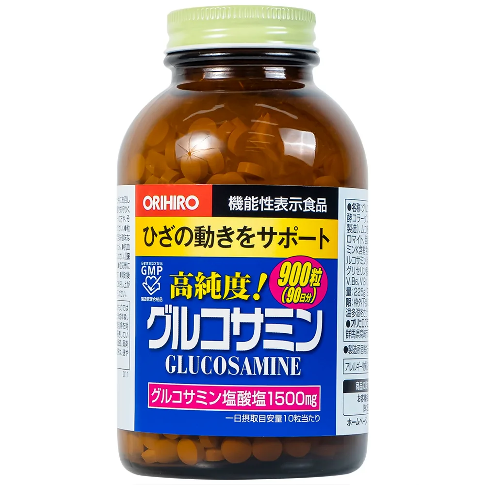 Hình ảnh Viên nén Orihiro Glucosamine 900 hỗ trợ làm trơn ổ khớp, hạn chế lão hóa khớp (900 viên)