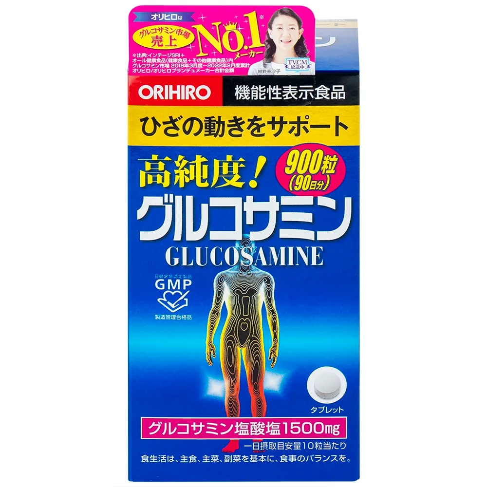 Hình ảnh Viên nén Orihiro Glucosamine 900 hỗ trợ làm trơn ổ khớp, hạn chế lão hóa khớp (900 viên)