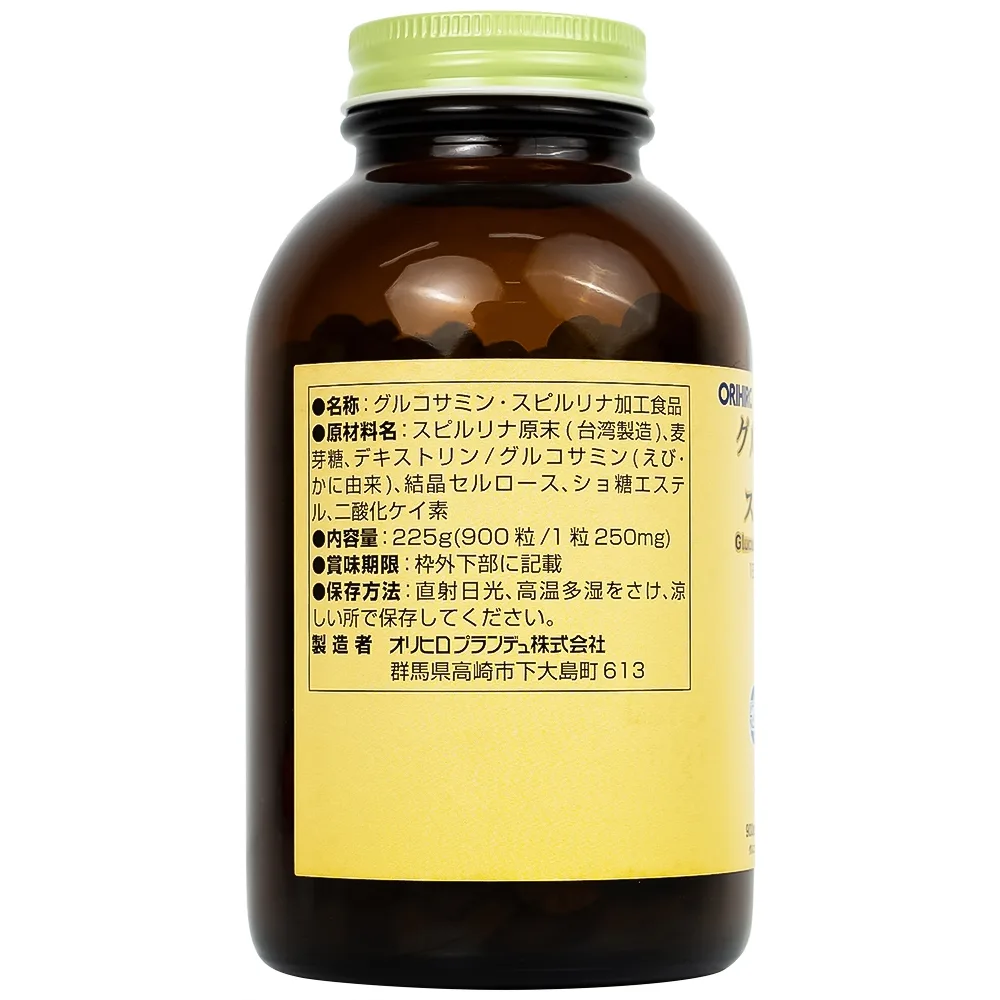 Hình ảnh Viên uống Orihiro Glucosamine and Spirulna hỗ trợ tăng tiết dịch khớp, giảm thoái hóa khớp (900 viên)