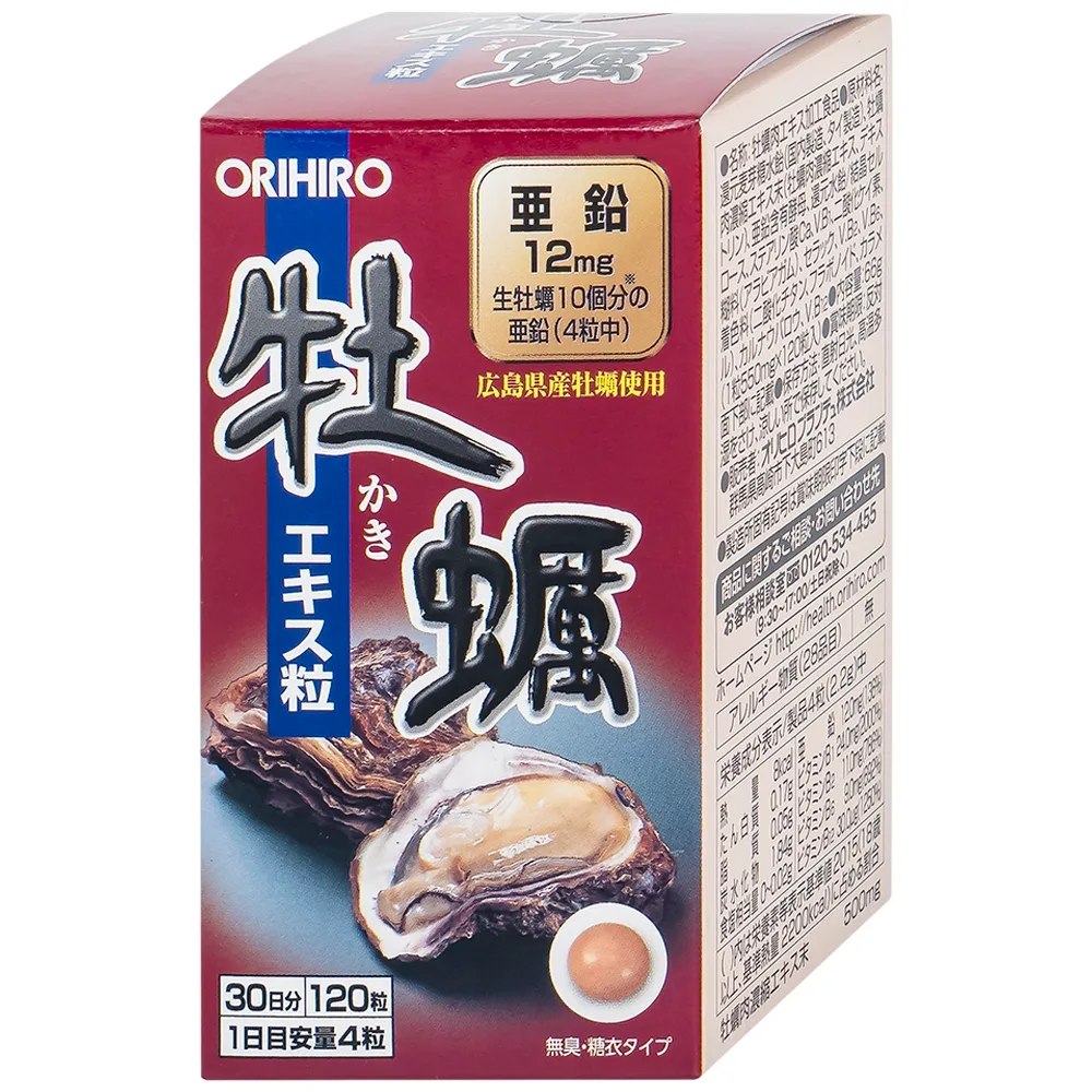 Hình ảnh Viên nén Orihiro New Oyster Extract tăng cường sinh lý cho nam giới (120 viên)