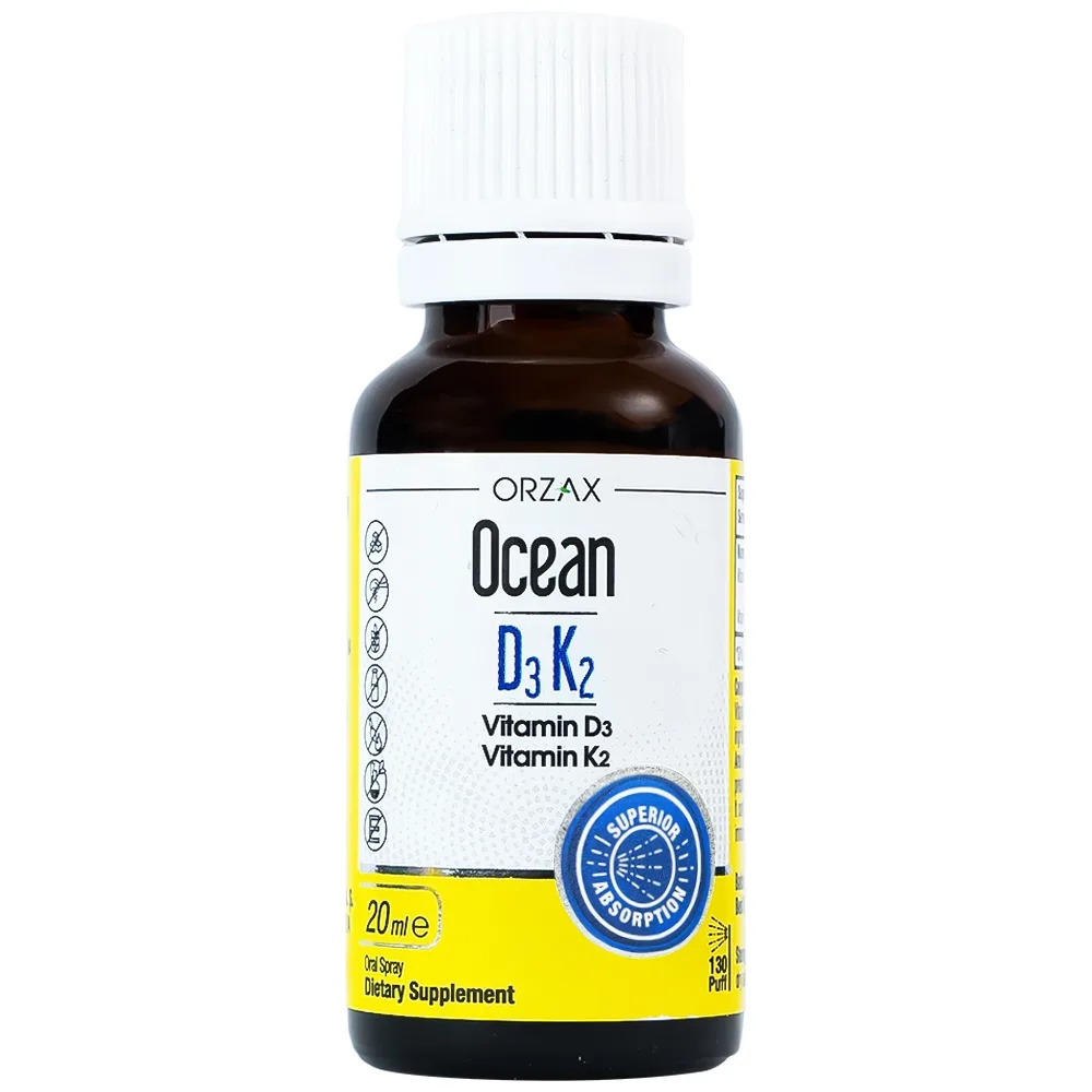 Hình ảnh Dung dịch DubOcean D3K2 Orzax 20ml bổ sung Vitamin D3 và Vitamin K