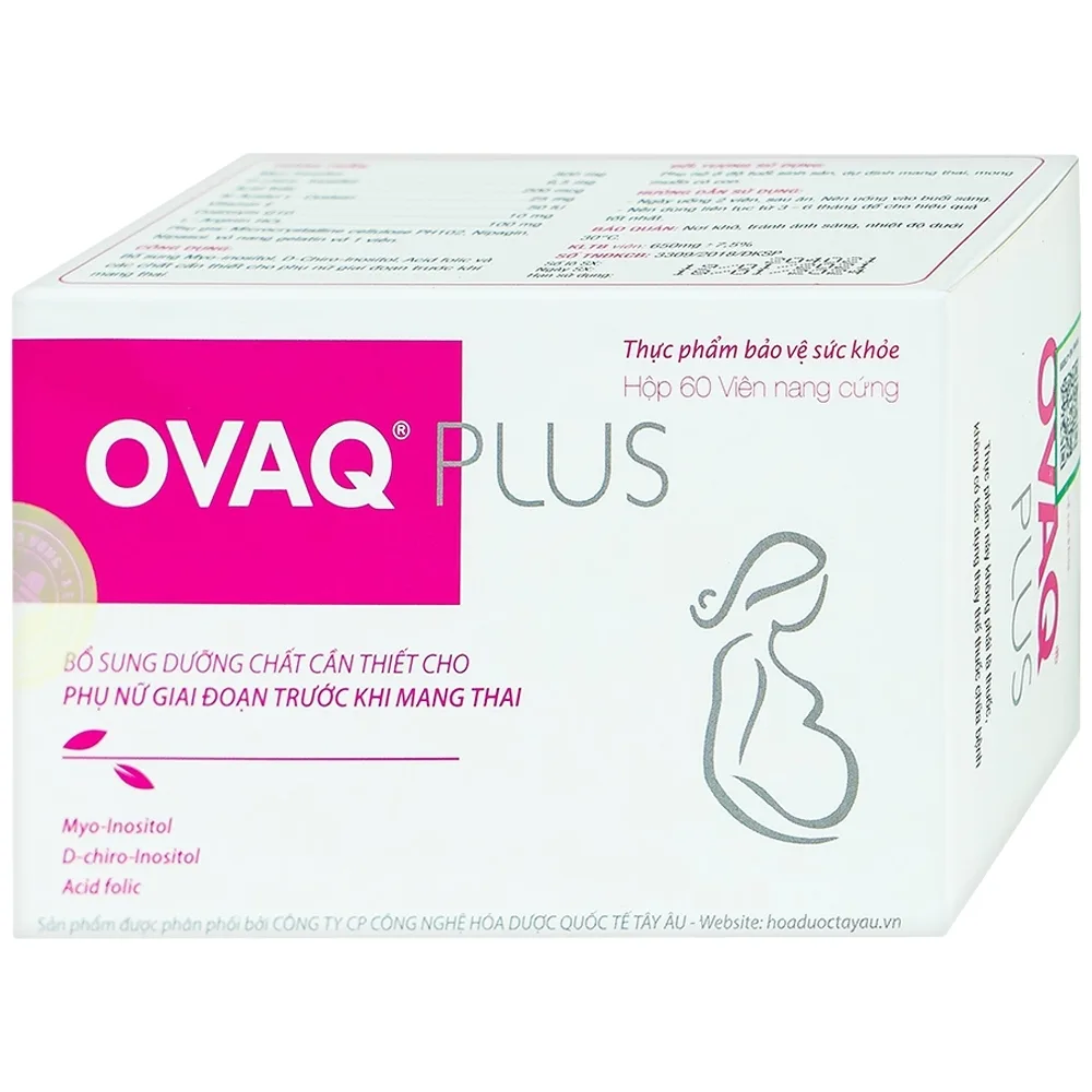 Hình ảnh Viên uống OVAQ Plus TW Mediplantex bổ sung dinh dưỡng cho phụ nữ trước khi mang thai (60 Viên)