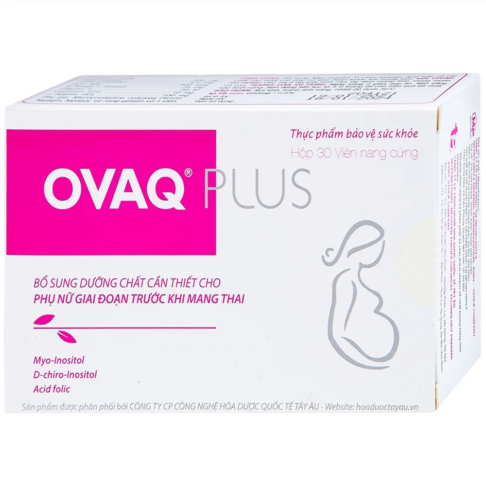 Hình ảnh Viên uống OVAQ Plus TW Mediplantex bổ sung dinh dưỡng cho phụ nữ trước khi mang thai (30 Viên)