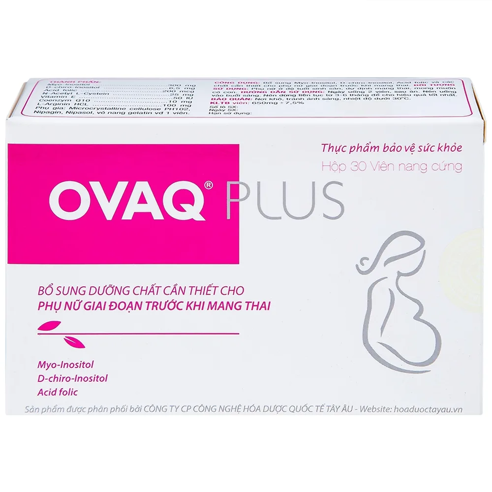 Hình ảnh Viên uống OVAQ Plus TW Mediplantex bổ sung dinh dưỡng cho phụ nữ trước khi mang thai (30 Viên)