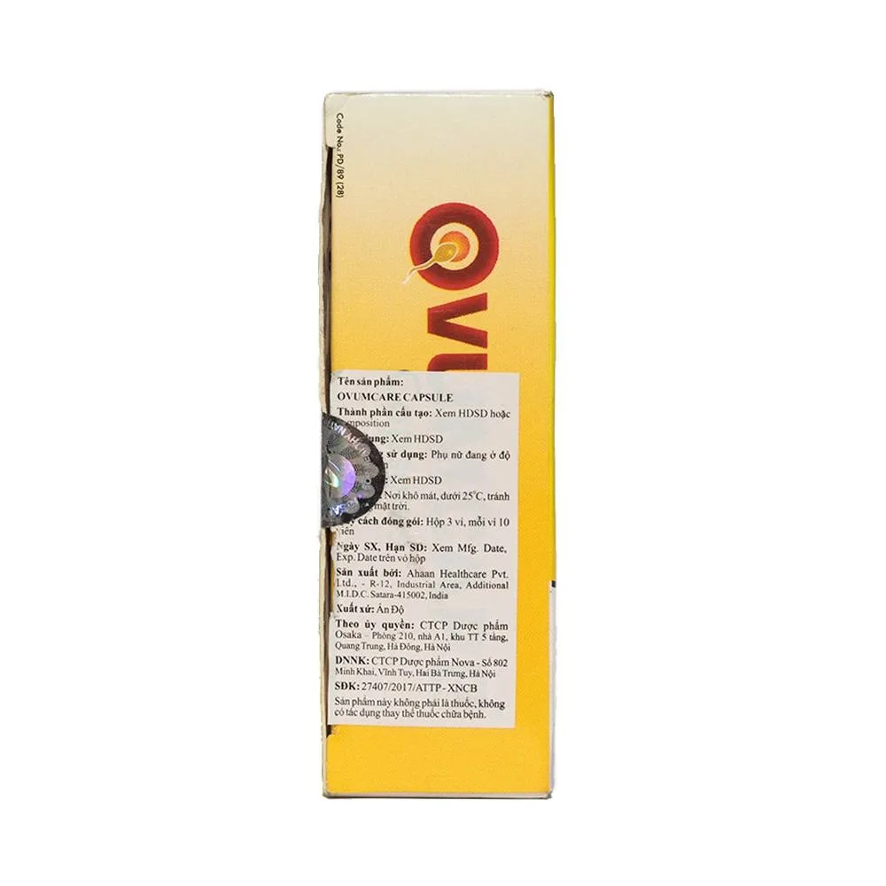 Hình ảnh Viên nén Ovumcare Osaka hỗ trợ điều trị hiếm muộn (3 vỉ x 10 viên)