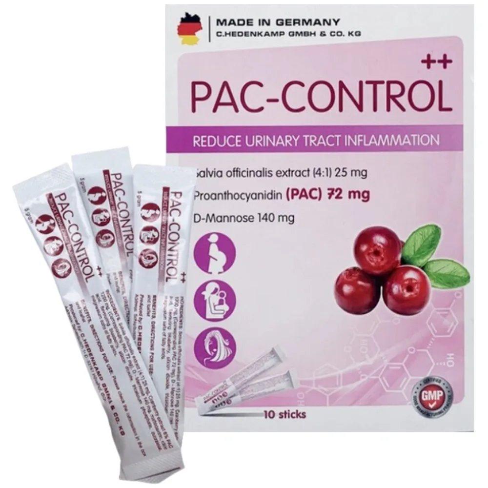 Hình ảnh Bột pha Pac-Control C.Hedenkamp giúp lợi tiểu, hỗ trợ giảm nguy cơ viêm đường tiết niệu (10 gói)