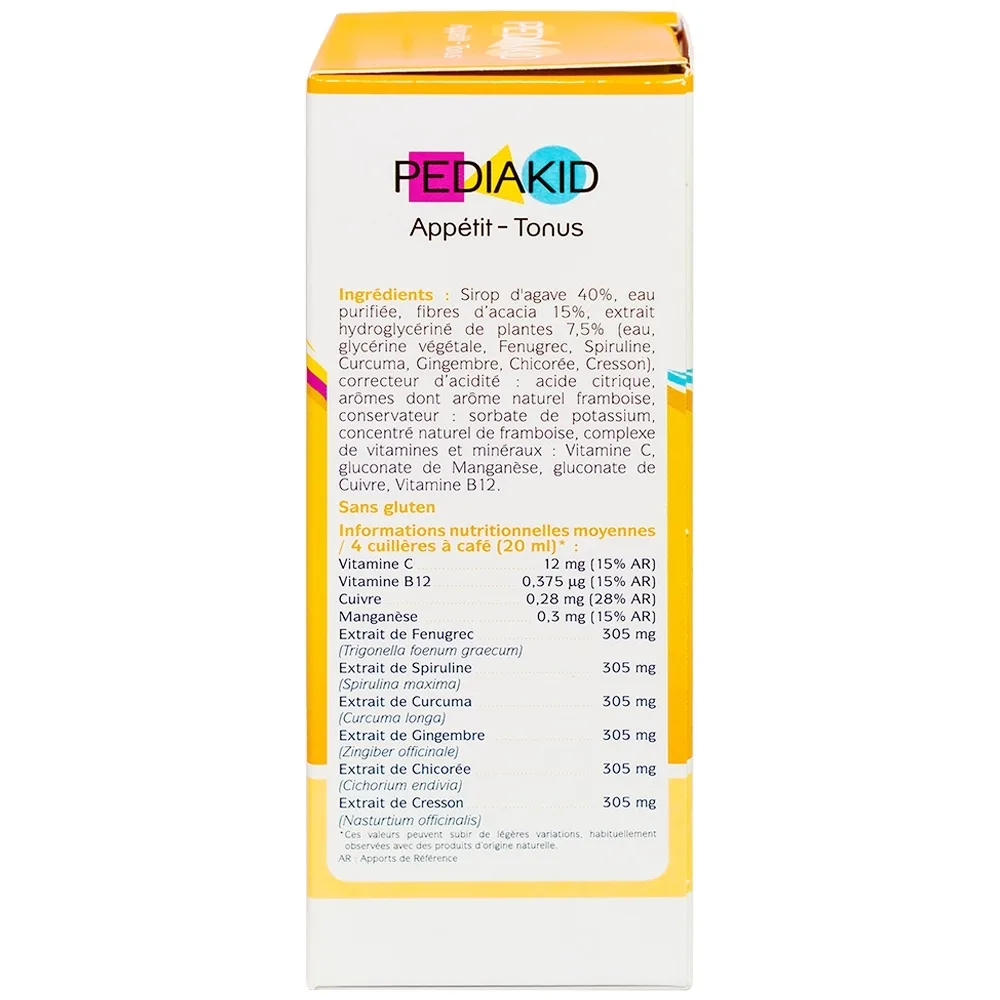Hình ảnh Siro Pediakid Appétit Tonus hỗ trợ kích thích cảm giác thèm ăn, giảm mệt mỏi (125ml)
