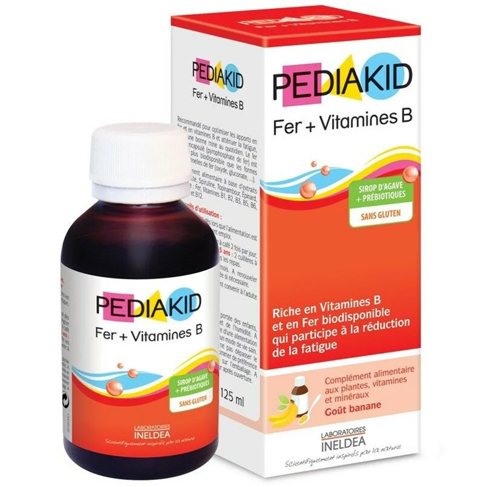 Hình ảnh Siro Pediakid Fer + Vitamines B giúp bổ sung thảo mộc, Vitamin, khoảng chất (125ml)